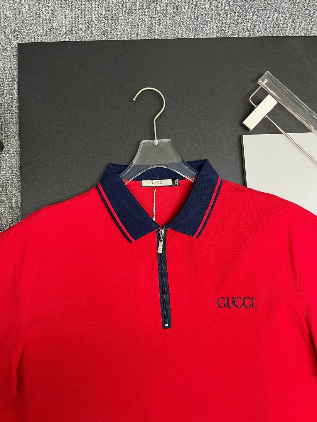 Logo-Embroidered Zip-Up Polo Shirt D11018934 — view 2