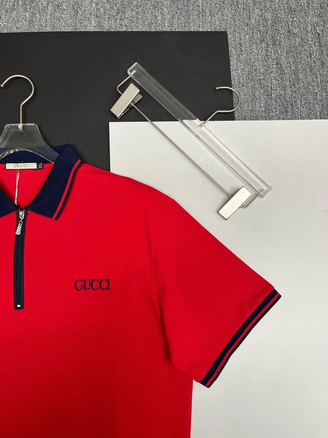 Logo-Embroidered Zip-Up Polo Shirt D11018934 — view 4