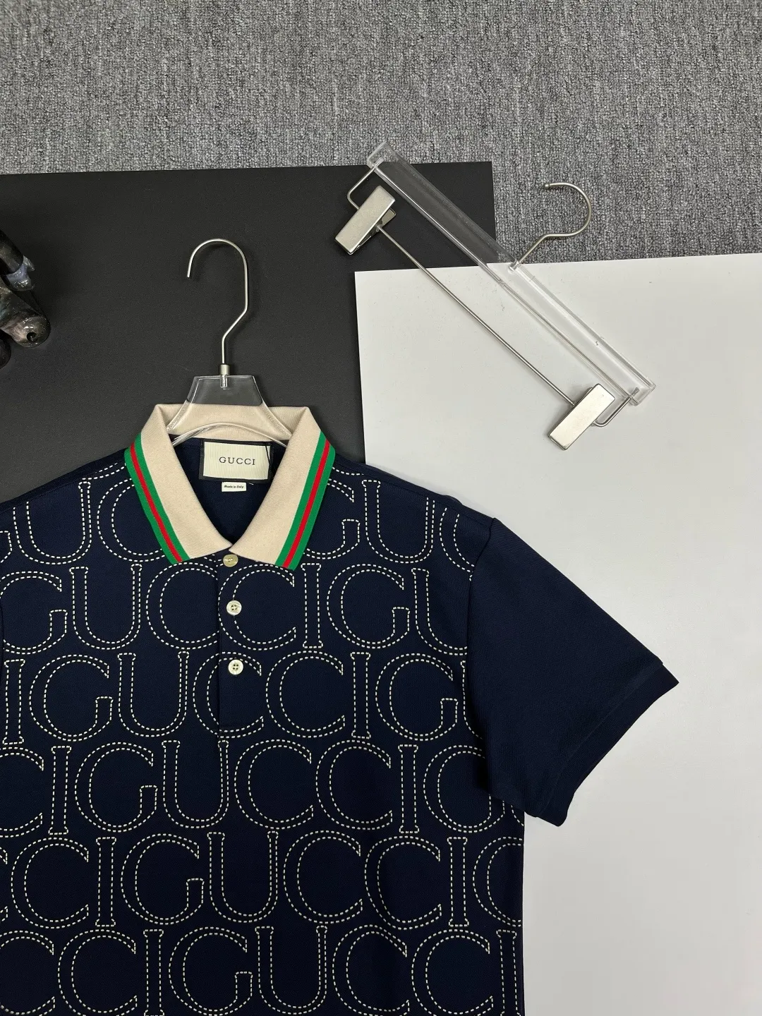 Logo Embroidered Cotton Piqué Polo Shirt D11018926 — view 3