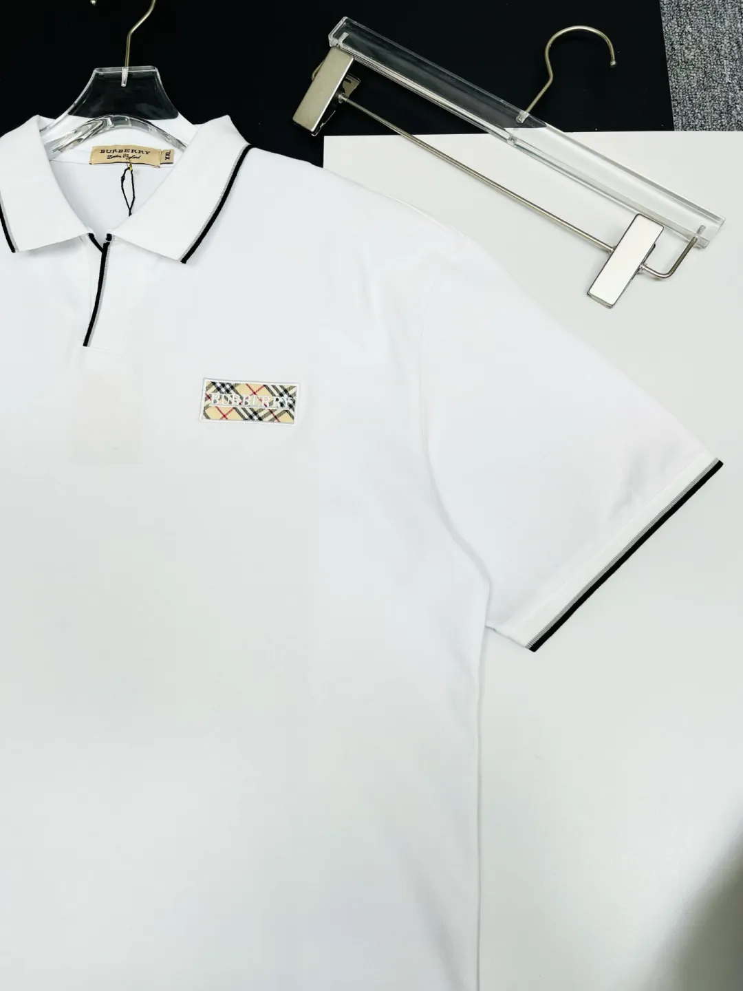 Check Appliqué Cotton Piqué Polo Shirt D11018950 — view 4