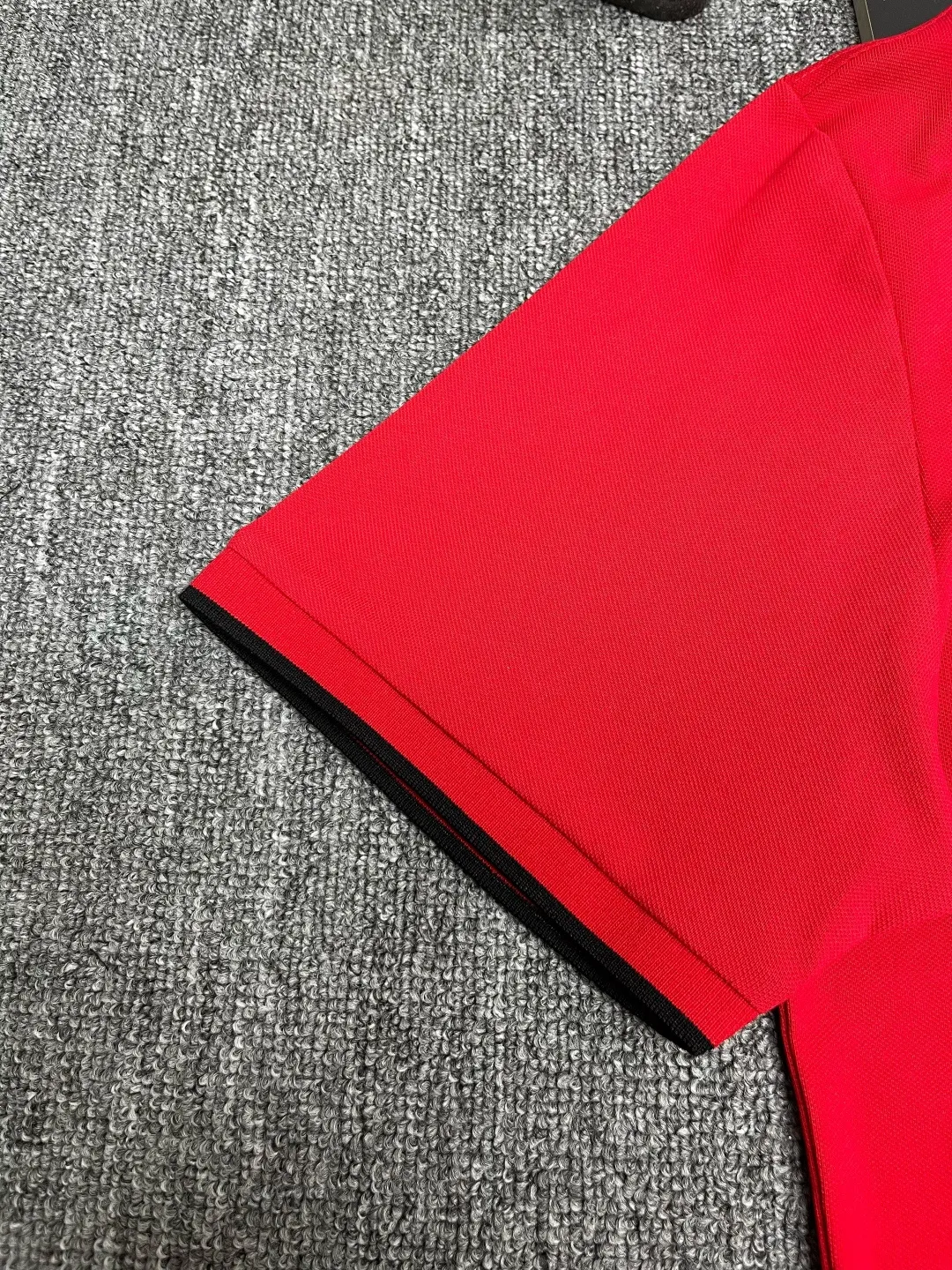 Contrast-Trim V-Neck Polo Shirt D11018930 — view 6