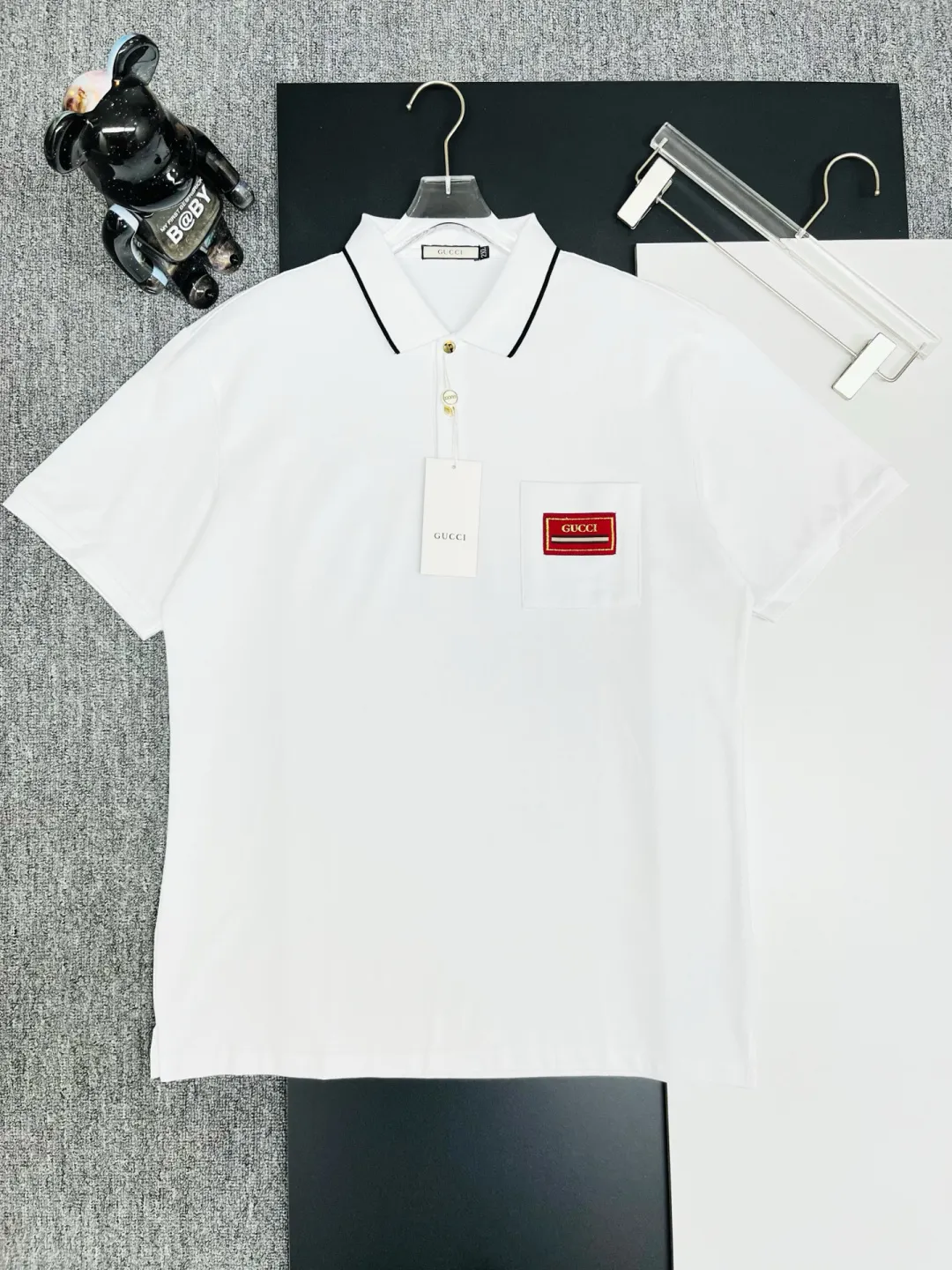Logo Patch Cotton Piqué Polo Shirt D11018952