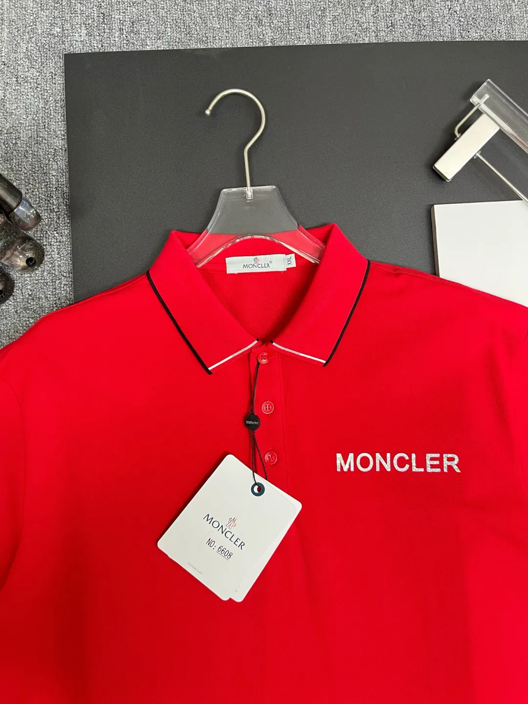 Logo Embroidery Cotton Pique Polo Shirt D11018942 — view 2