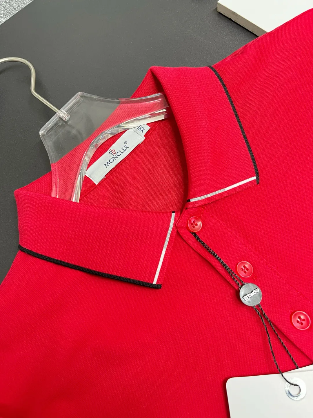 Logo Embroidery Cotton Pique Polo Shirt D11018942 — view 3