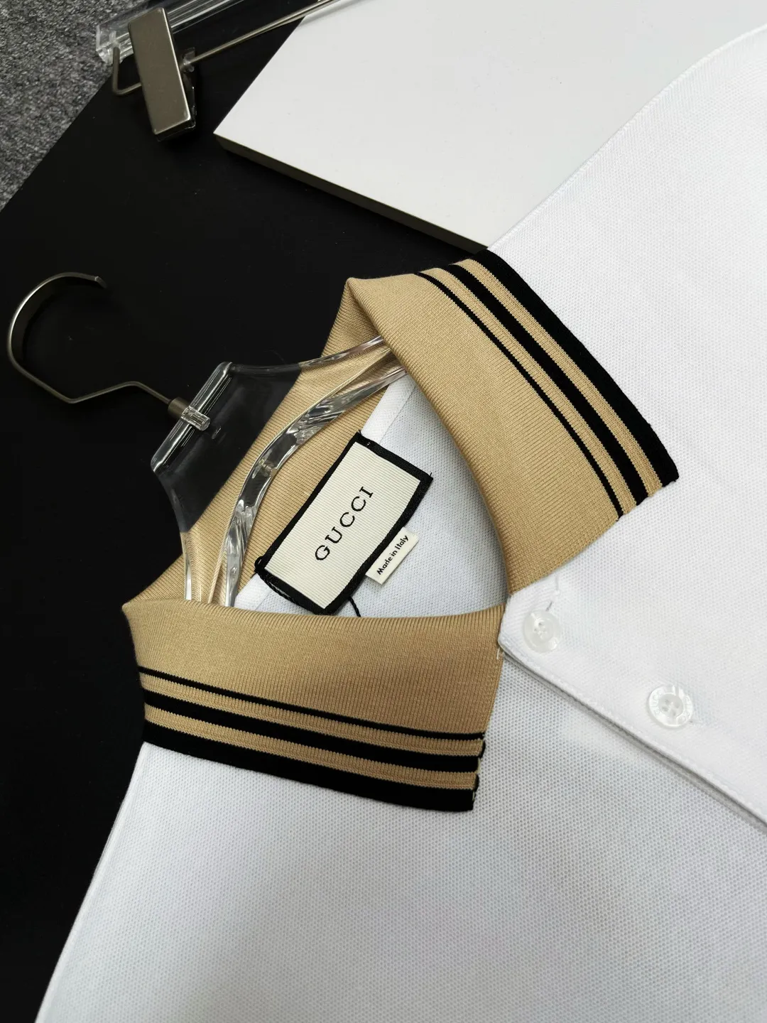 Contrast-Collar Piqué Cotton Polo Shirt D11018955 — view 4