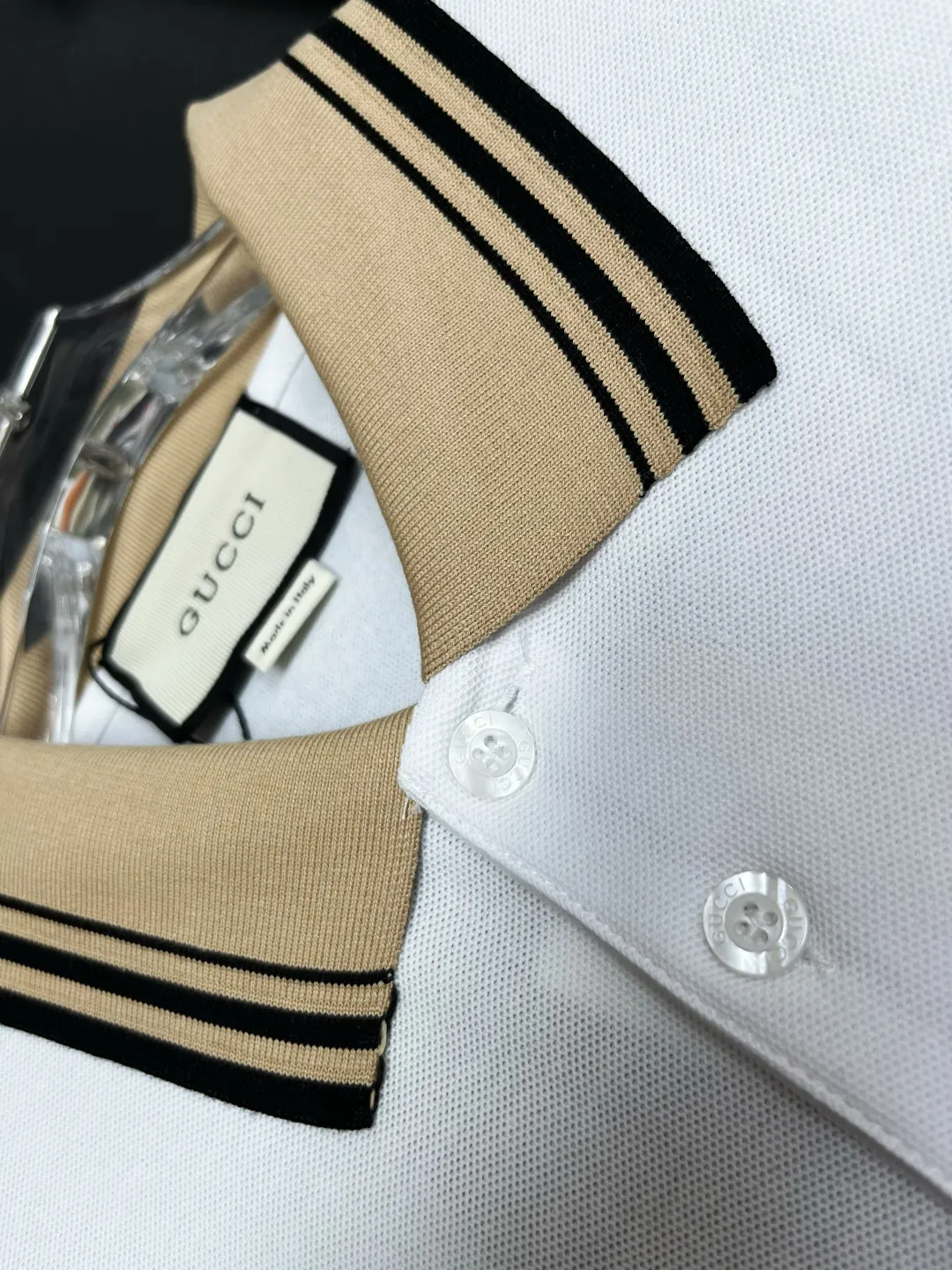 Contrast-Collar Piqué Cotton Polo Shirt D11018955 — view 5