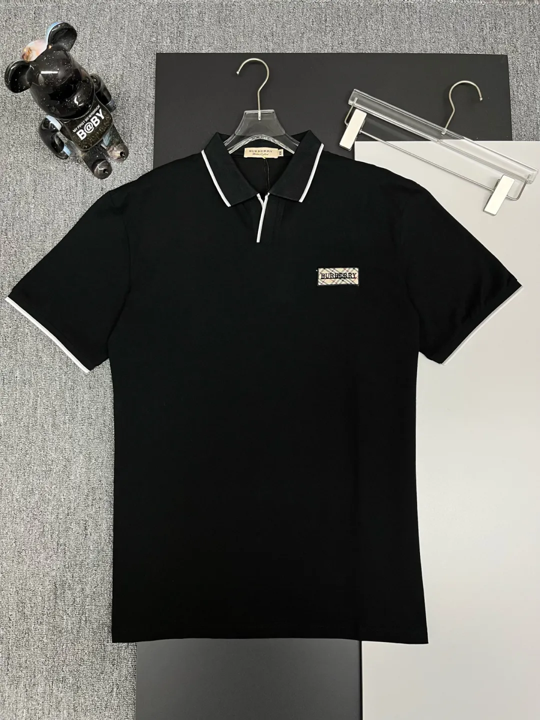 Logo Patch Tipped Polo Shirt D11018949