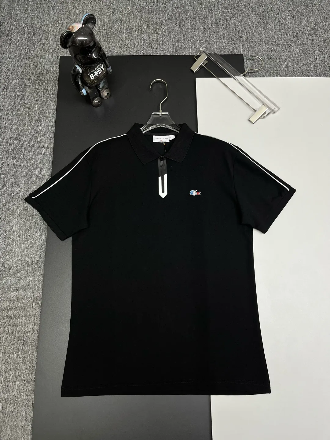 Zip-Neck Piqué Polo Shirt D11018947