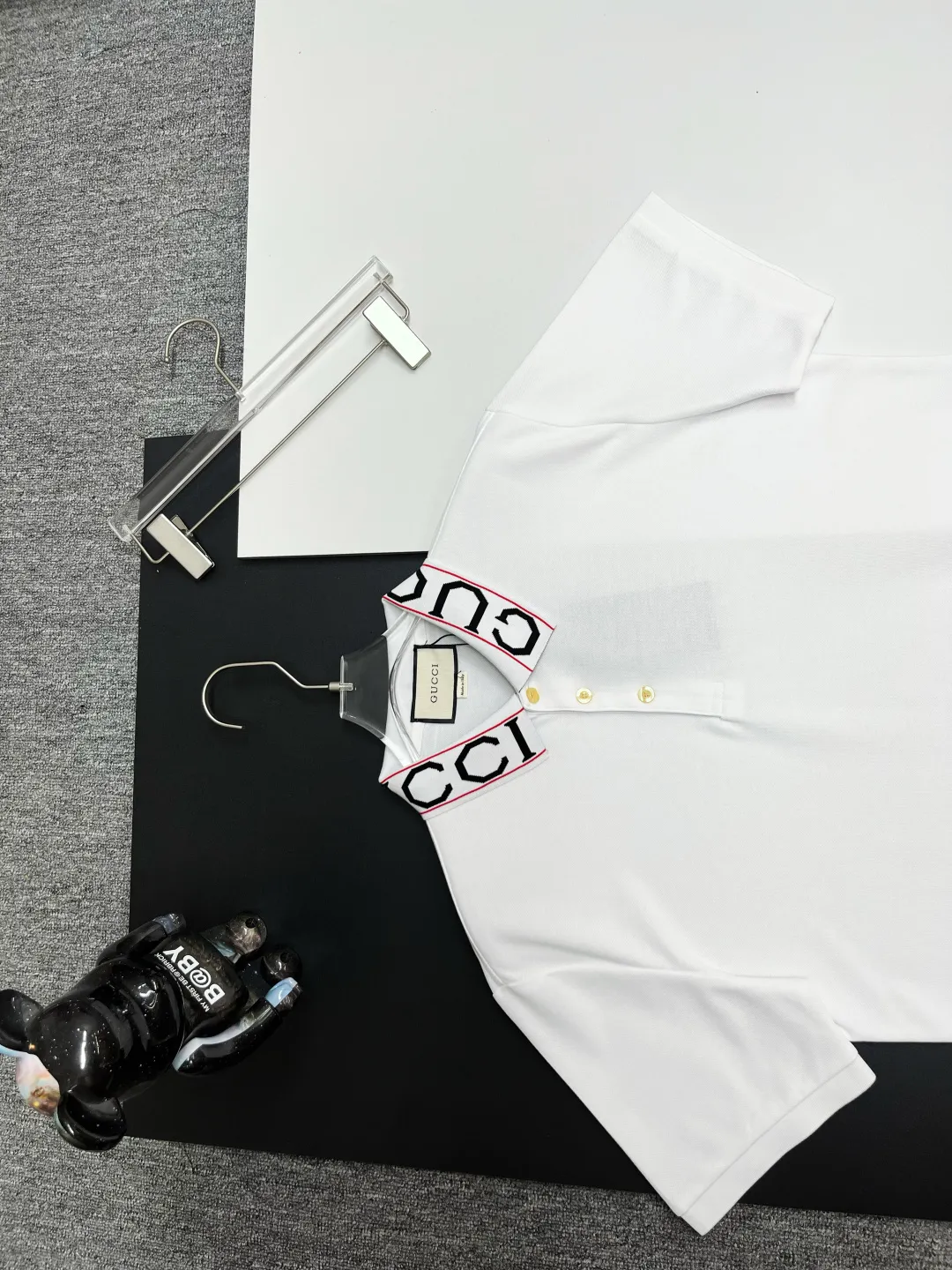 Logo-Intarsia Collar Cotton Polo Shirt D11018927 — view 2