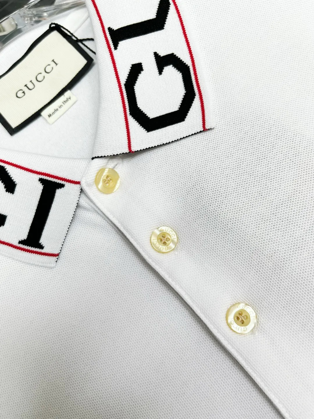 Logo-Intarsia Collar Cotton Polo Shirt D11018927 — view 5