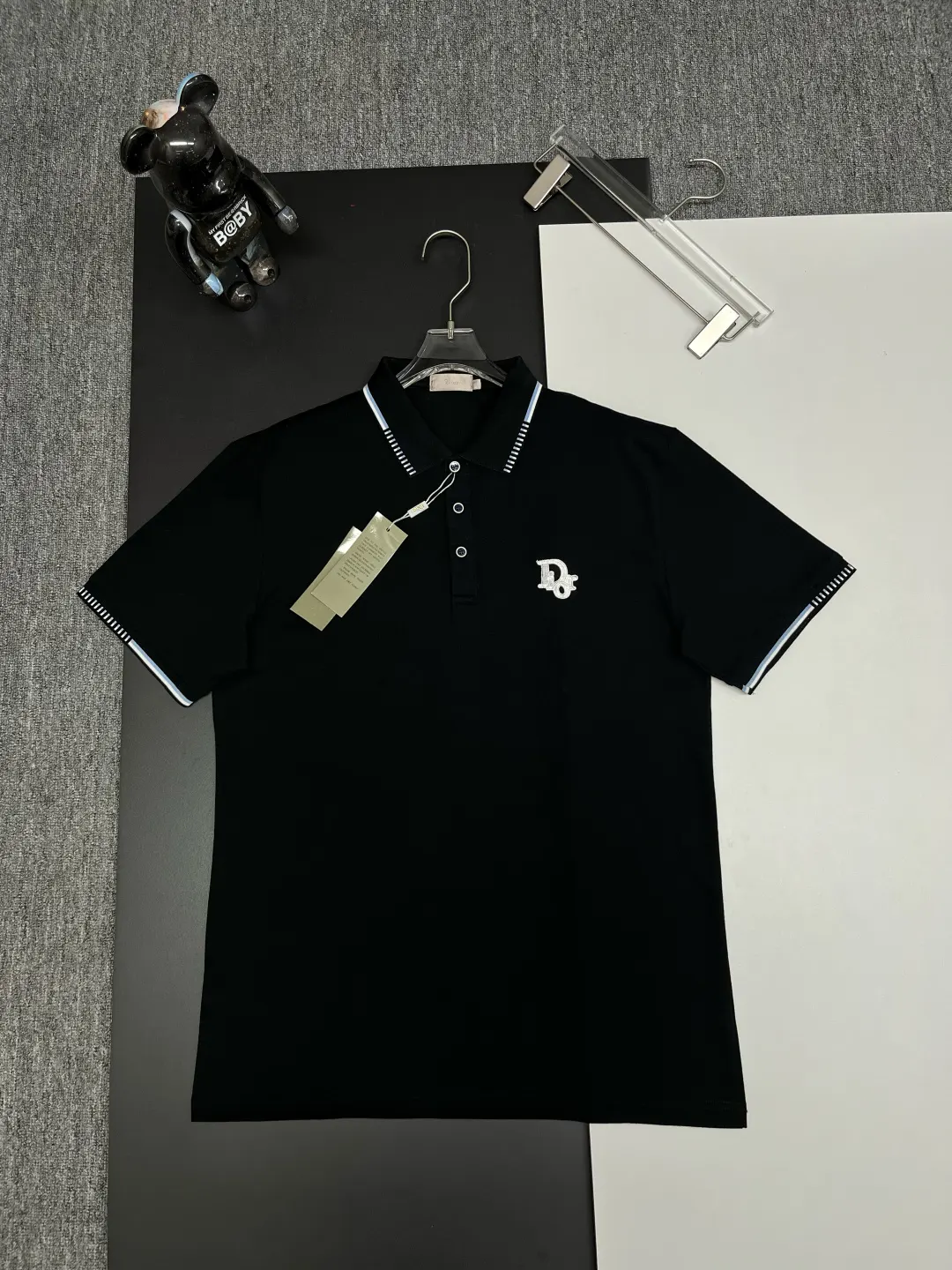 Logo Embroidery Tipped Polo Shirt D11018916