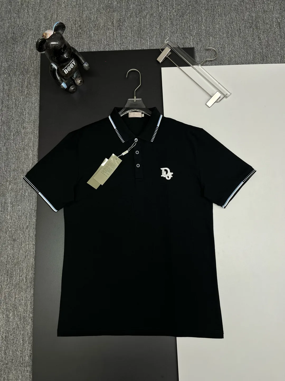 Logo Embroidery Tipped Polo Shirt D11018916