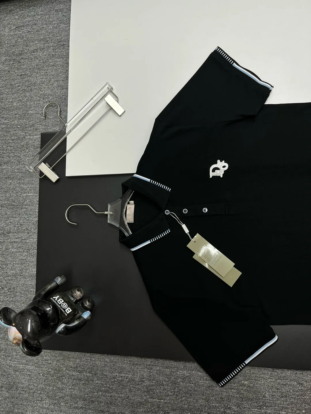 Logo Embroidery Tipped Polo Shirt D11018916 — view 2
