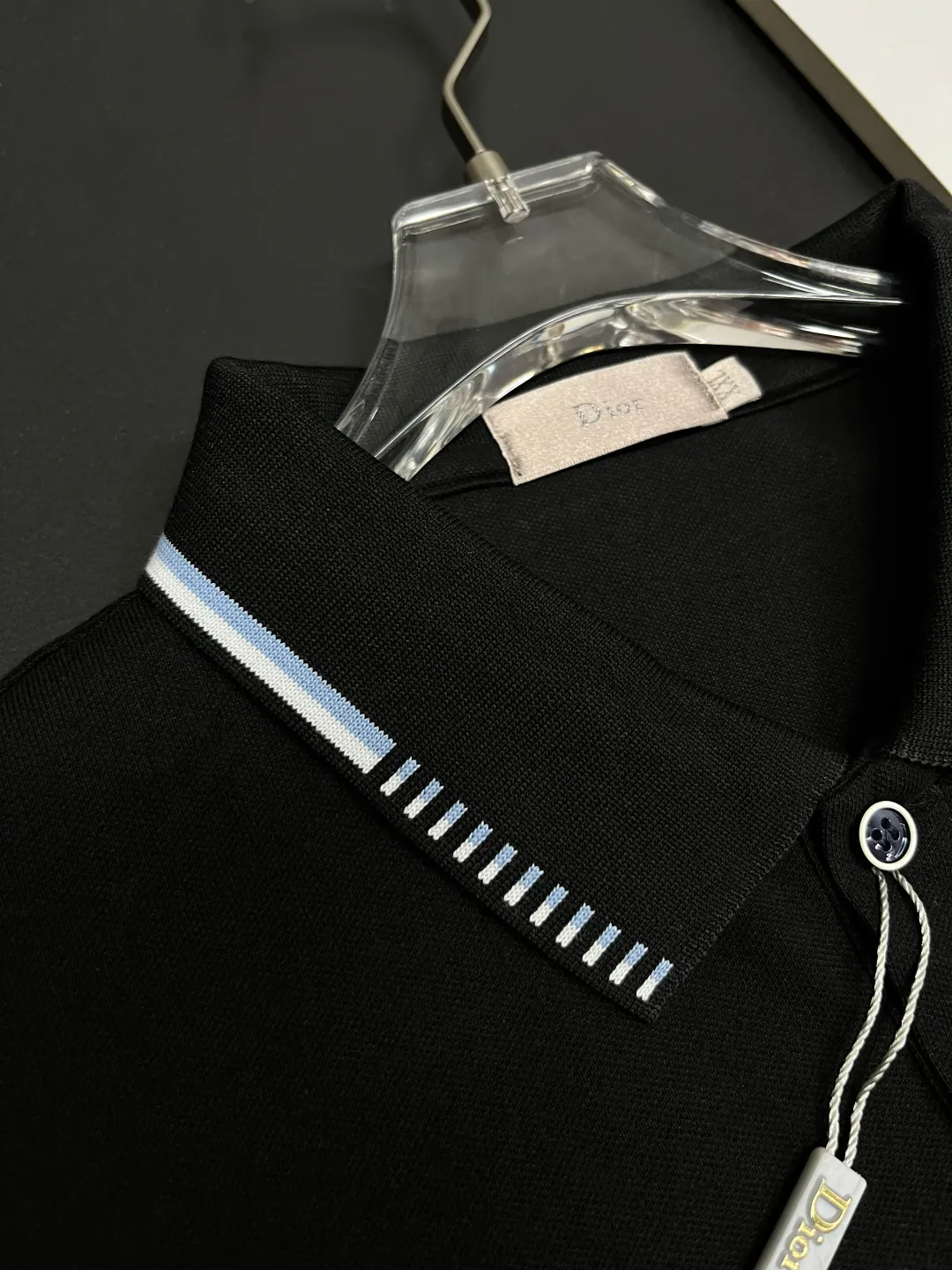Logo Embroidery Tipped Polo Shirt D11018916 — view 5
