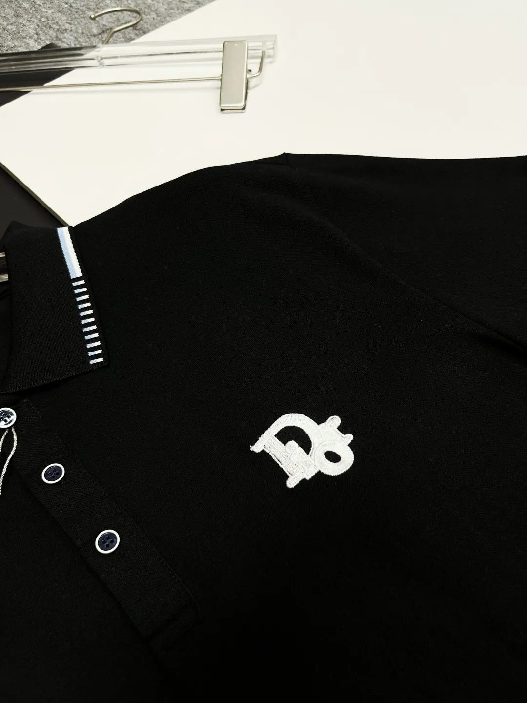 Logo Embroidery Tipped Polo Shirt D11018916 — view 6