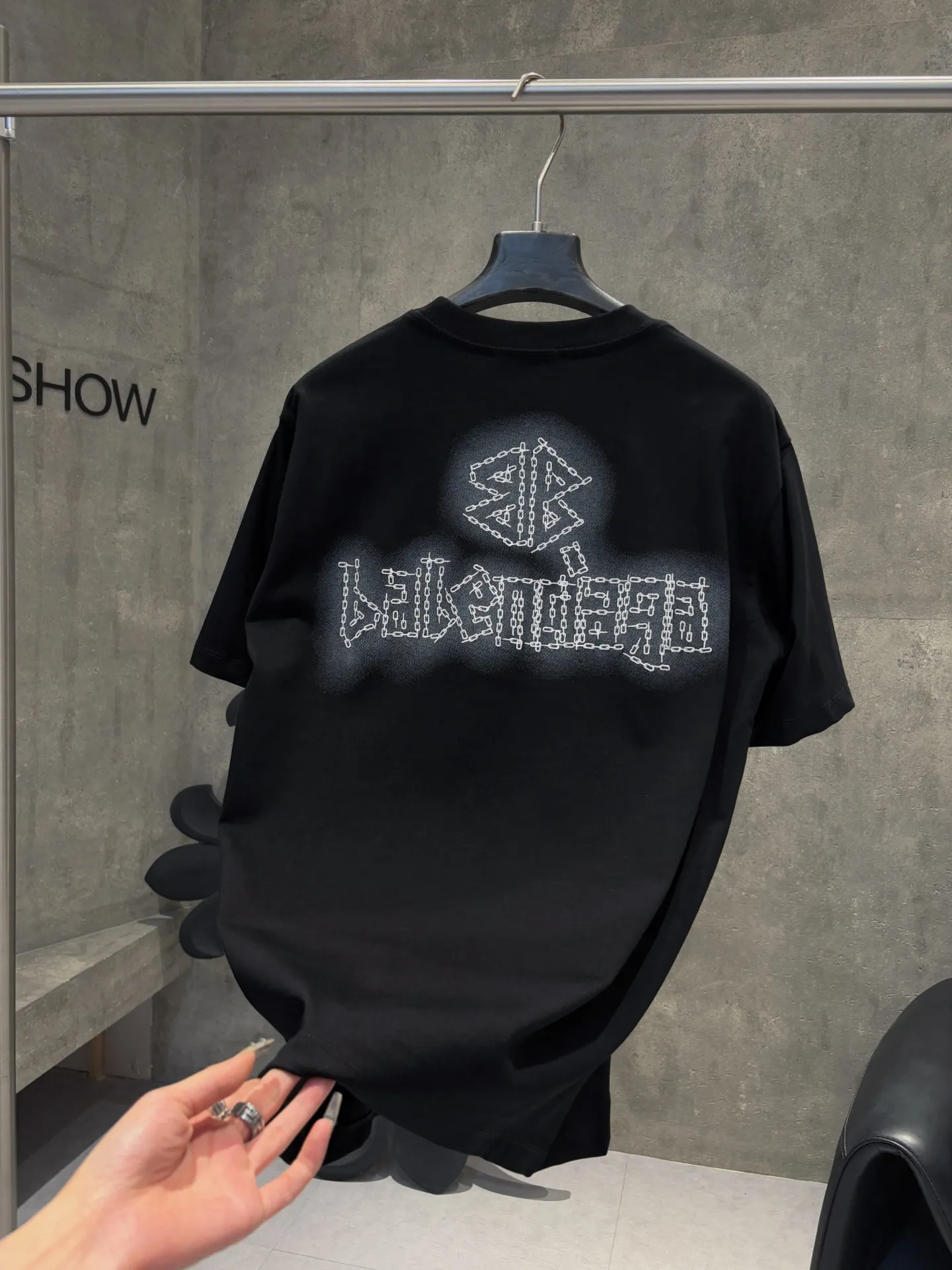 Chain Logo Graphic Cotton T-Shirt D9511632 — view 3