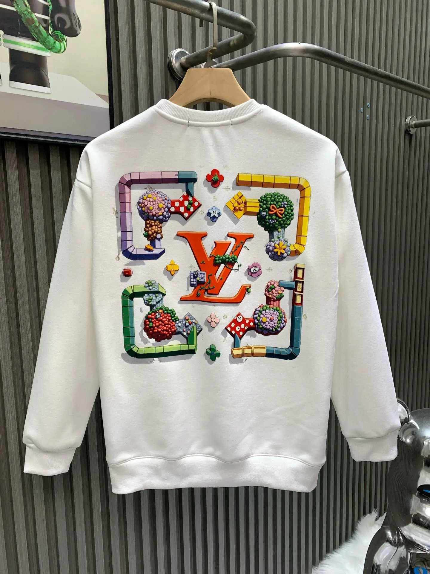 Embroidered Logo Cotton-Blend Sweatshirt D17514535 — view 2