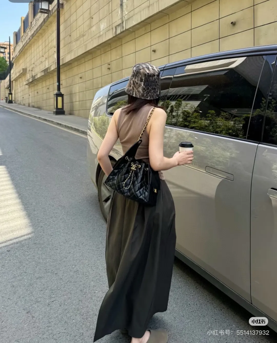 Chanel Caviar Leather Drawstring Bucket Bag D38018286 — view 2