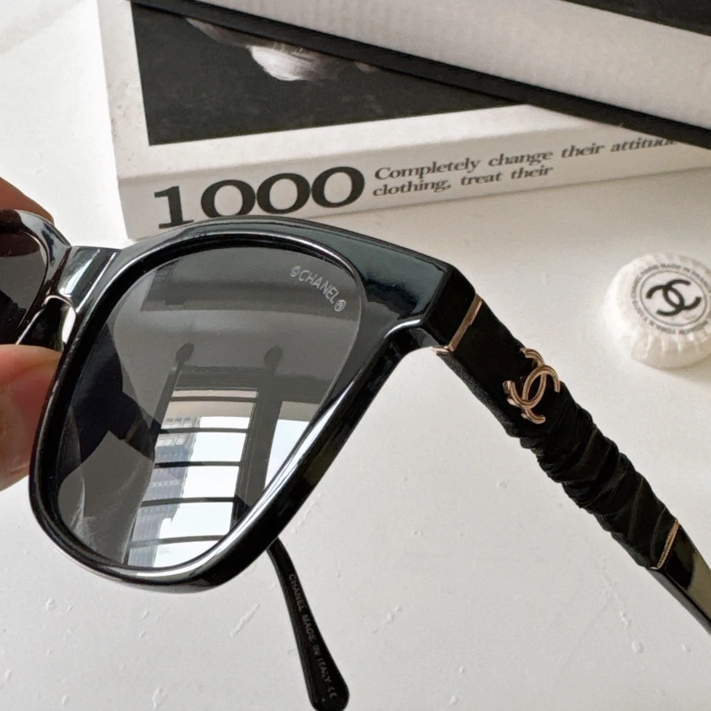 Chanel Pleated Temple Sunglasses D20017793 — view 7