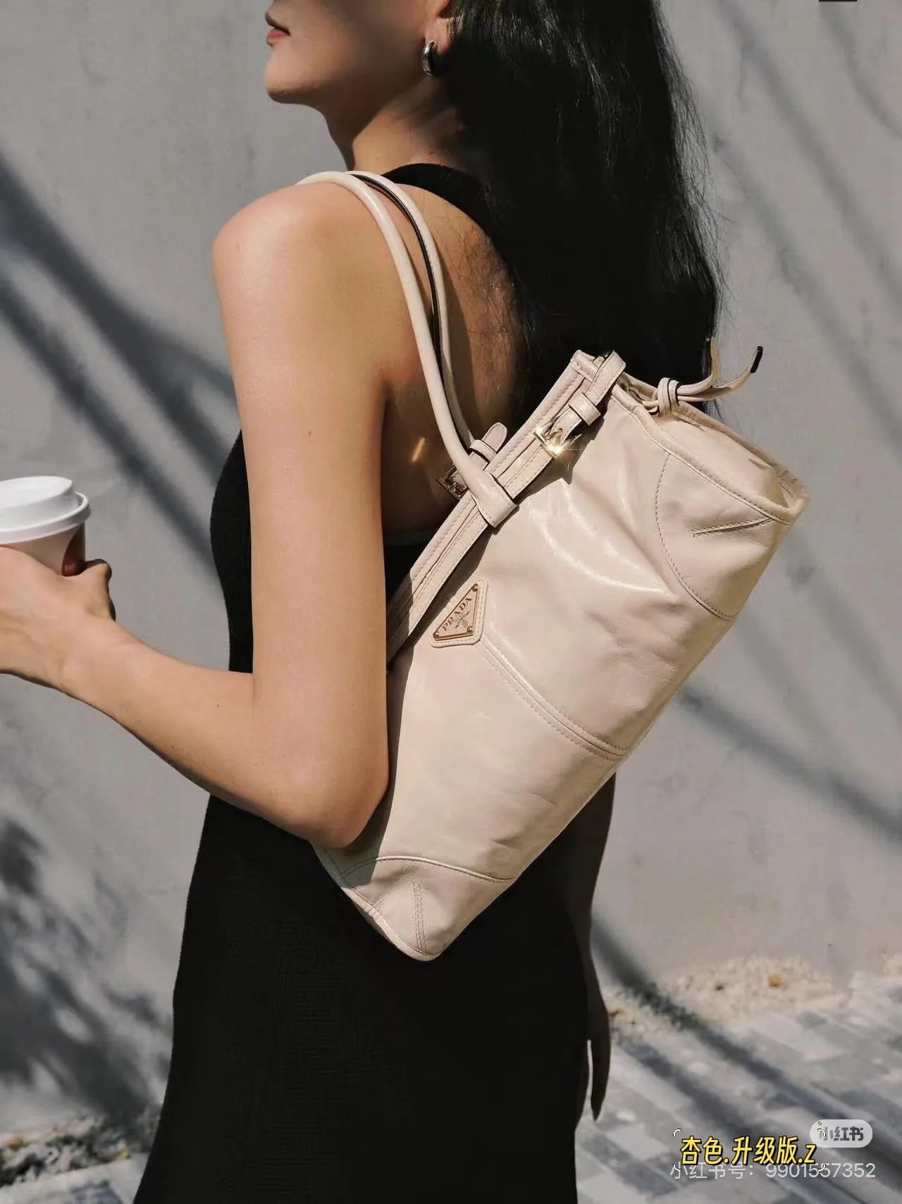 Prada Waxed Leather Top-Handle Bag D37017872 — view 6