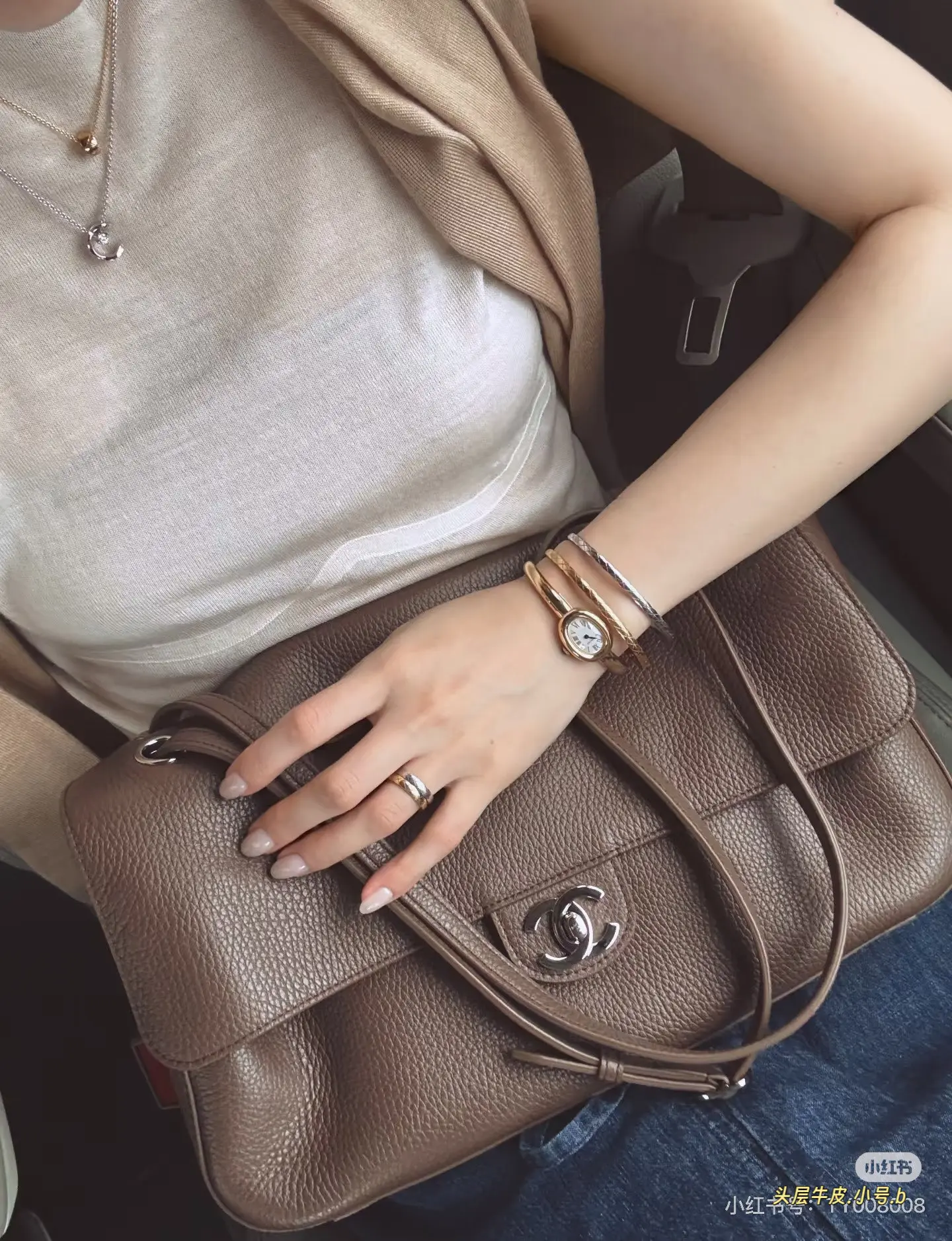 Chanel CF Grained Leather Shoulder Bag D50018533