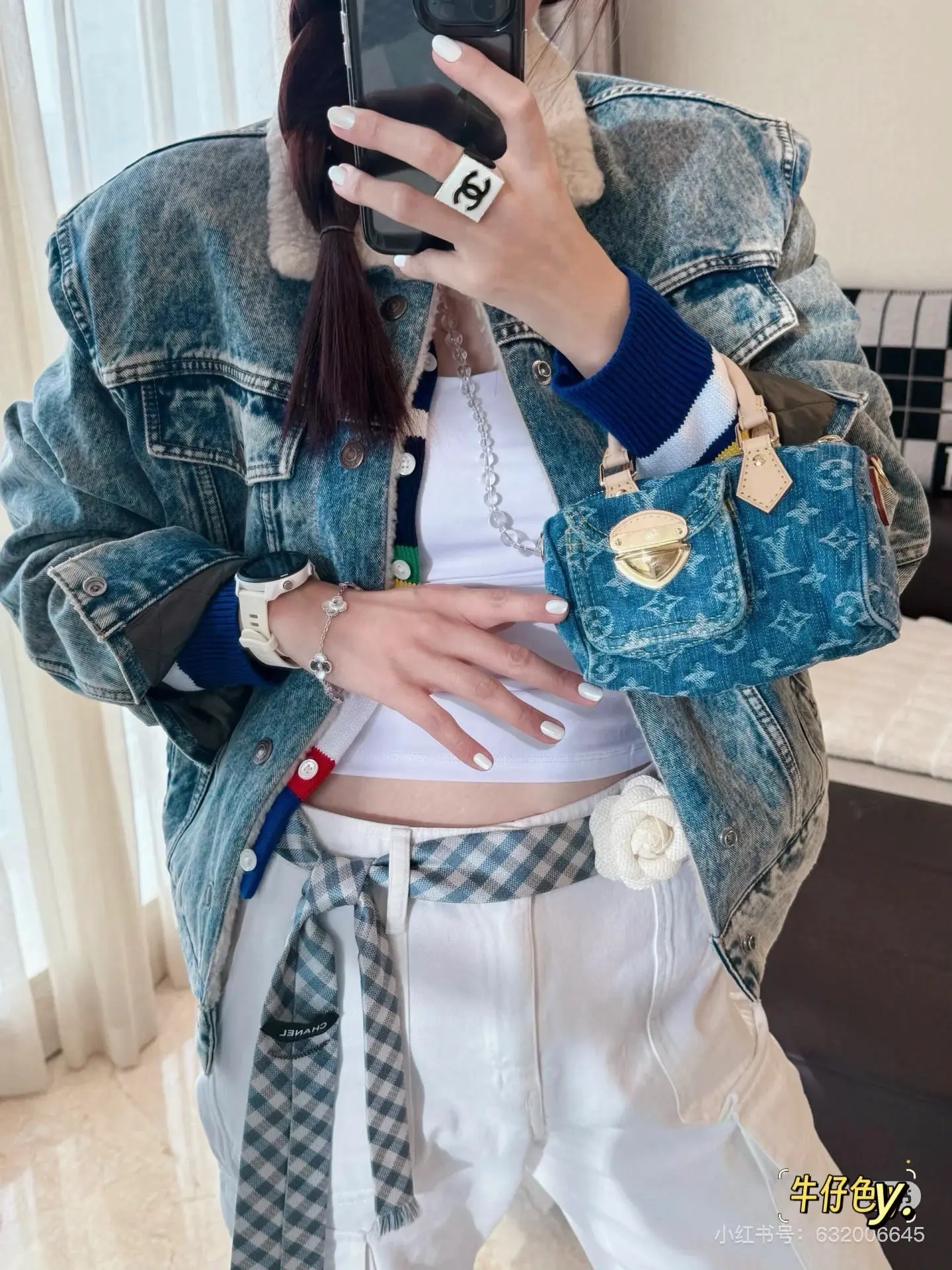 Monogram Denim Pillow Bag D36018316 — view 7