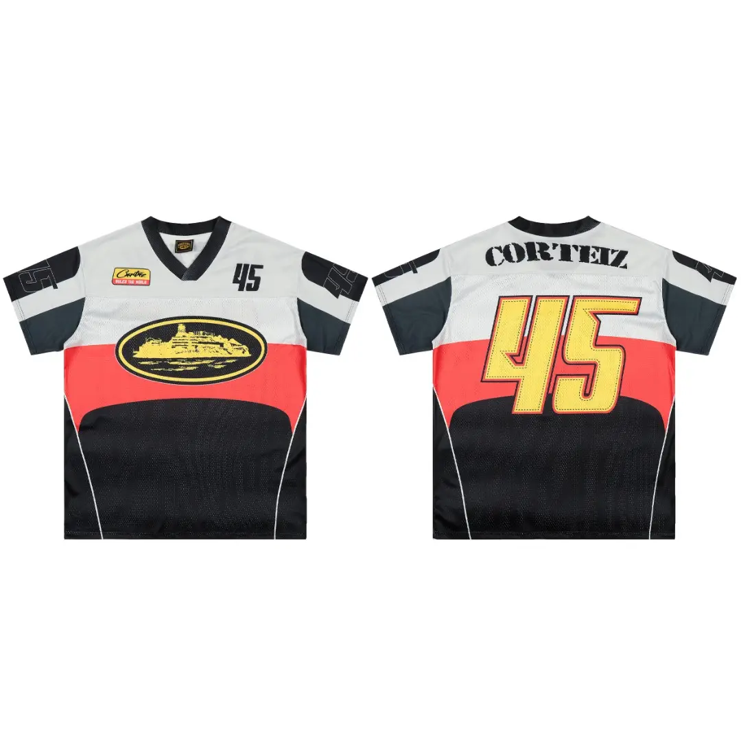 Corteiz Alcatraz Mesh V-Neck Jersey T-Shirt D8811918