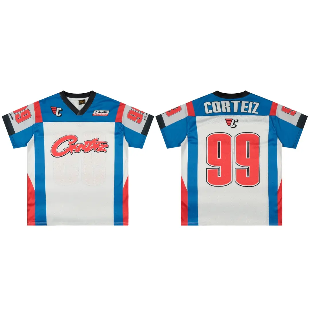 Corteiz Mesh Panel V-Neck Jersey T-Shirt D8811915
