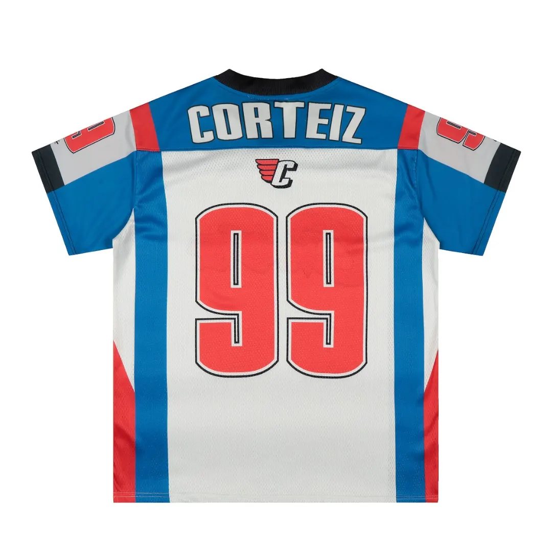 Corteiz Mesh Panel V-Neck Jersey T-Shirt D8811915 — view 3