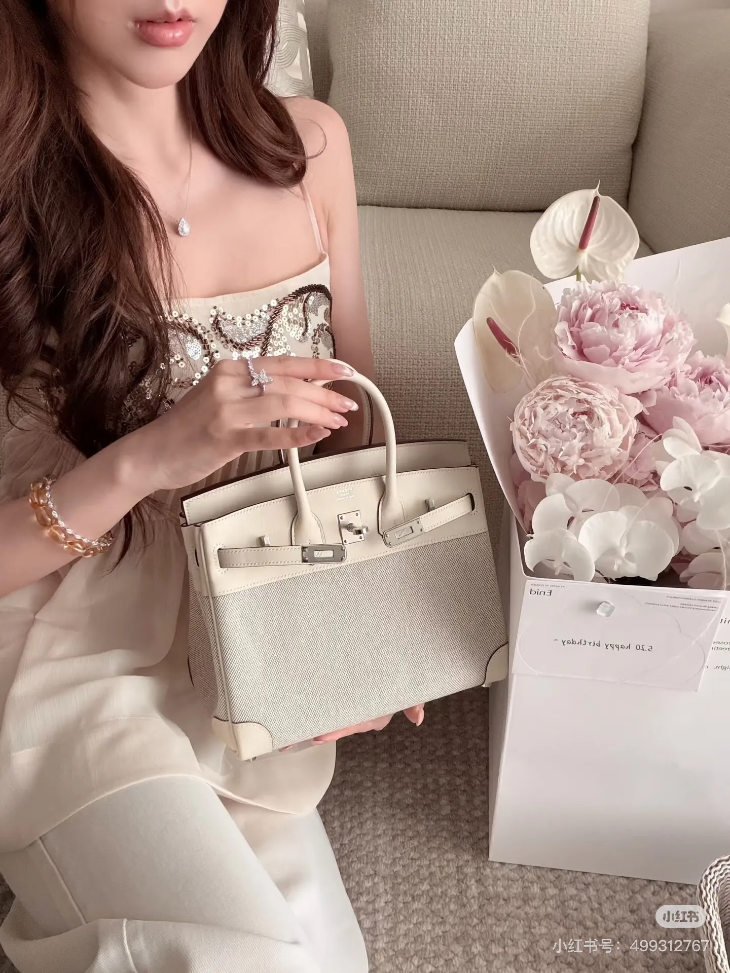 Hermès Birkin Canvas & Leather Bag D59018547