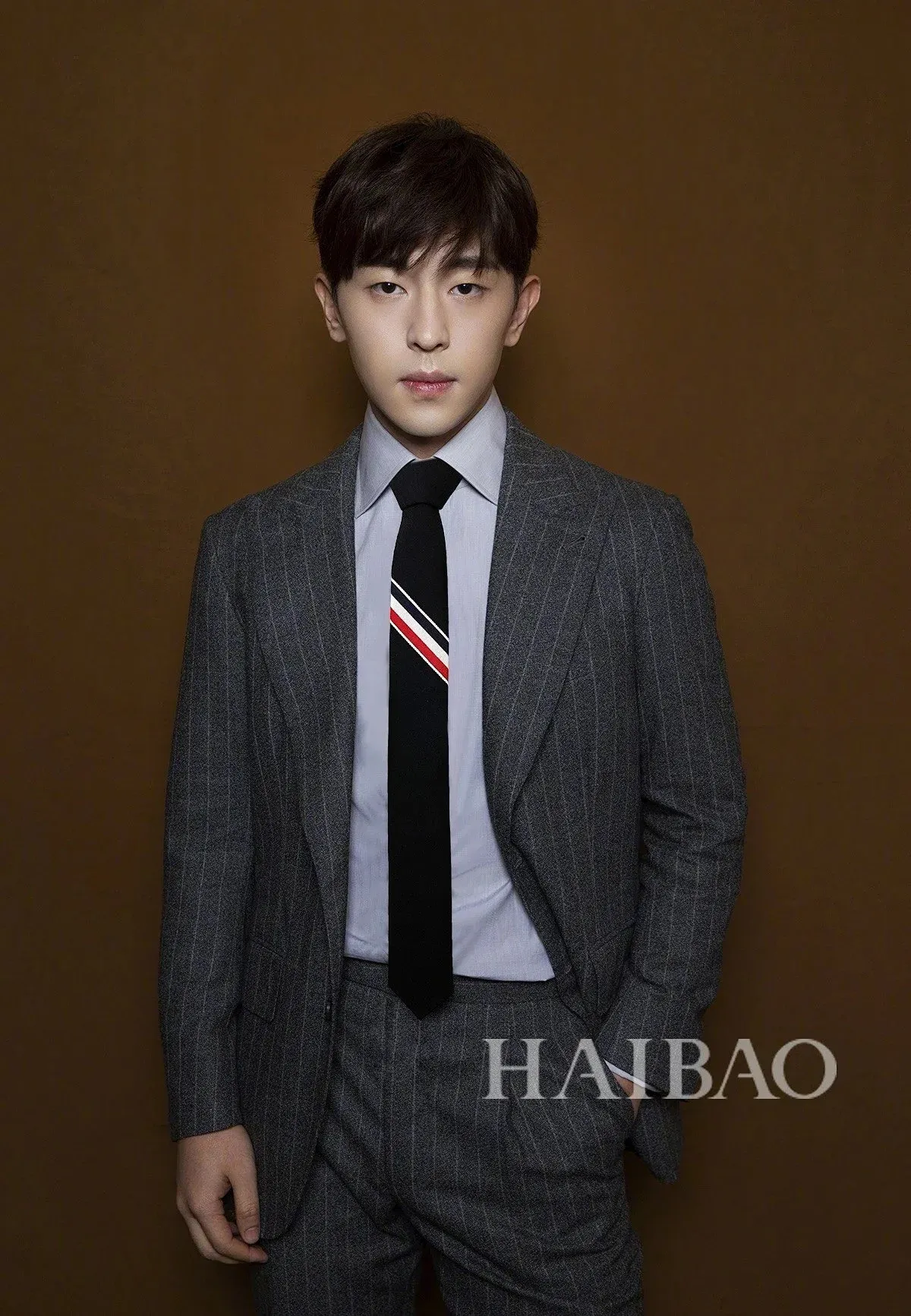 Striped Wool Skinny Tie D17513096 — view 4