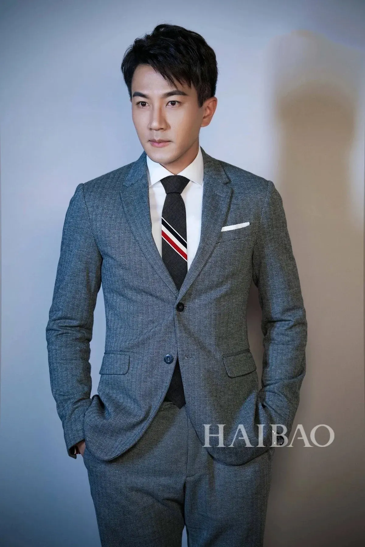 Striped Wool Skinny Tie D17513096 — view 5