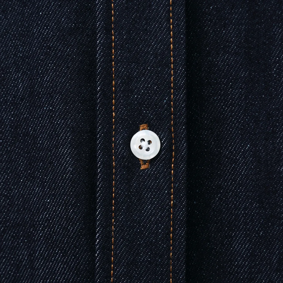 Embroidered Snake Denim Long-Sleeved Shirt D22513090 — view 8