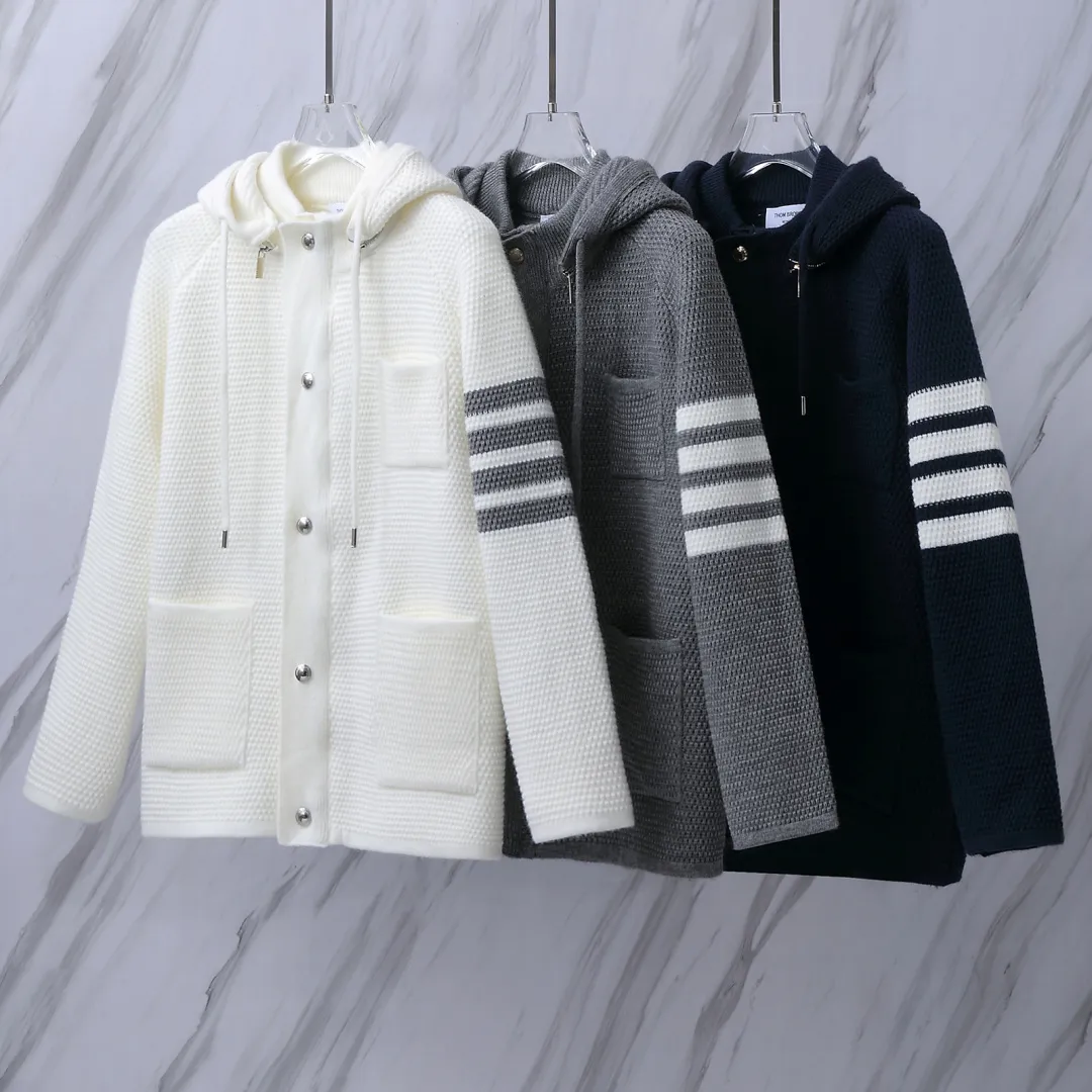 4-Bar Waffle-Knit Cashmere Blend Hooded Cardigan D32513086