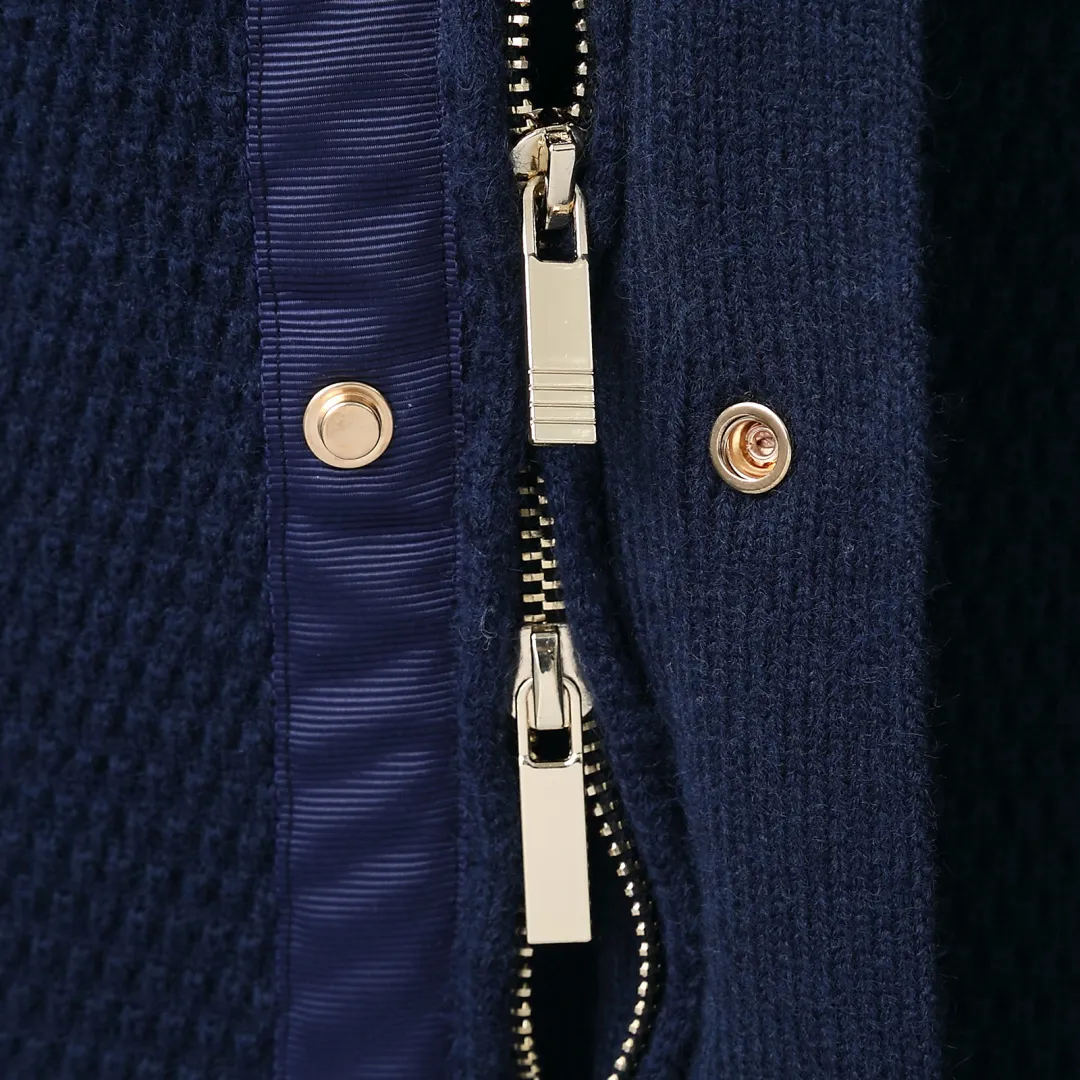 4-Bar Waffle-Knit Cashmere Blend Hooded Cardigan D32513086 — view 7