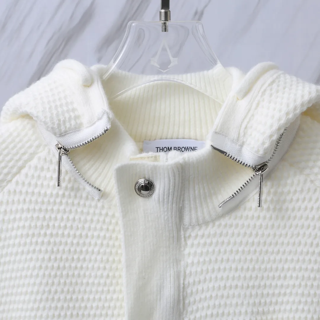 4-Bar Stripe Cashmere-Blend Hooded Cardigan D32513088 — view 6