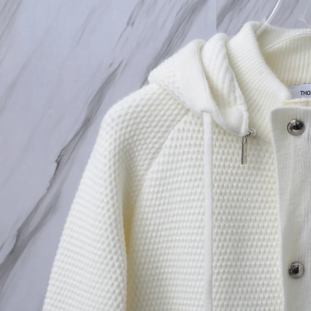 4-Bar Stripe Cashmere-Blend Hooded Cardigan D32513088 — view 7
