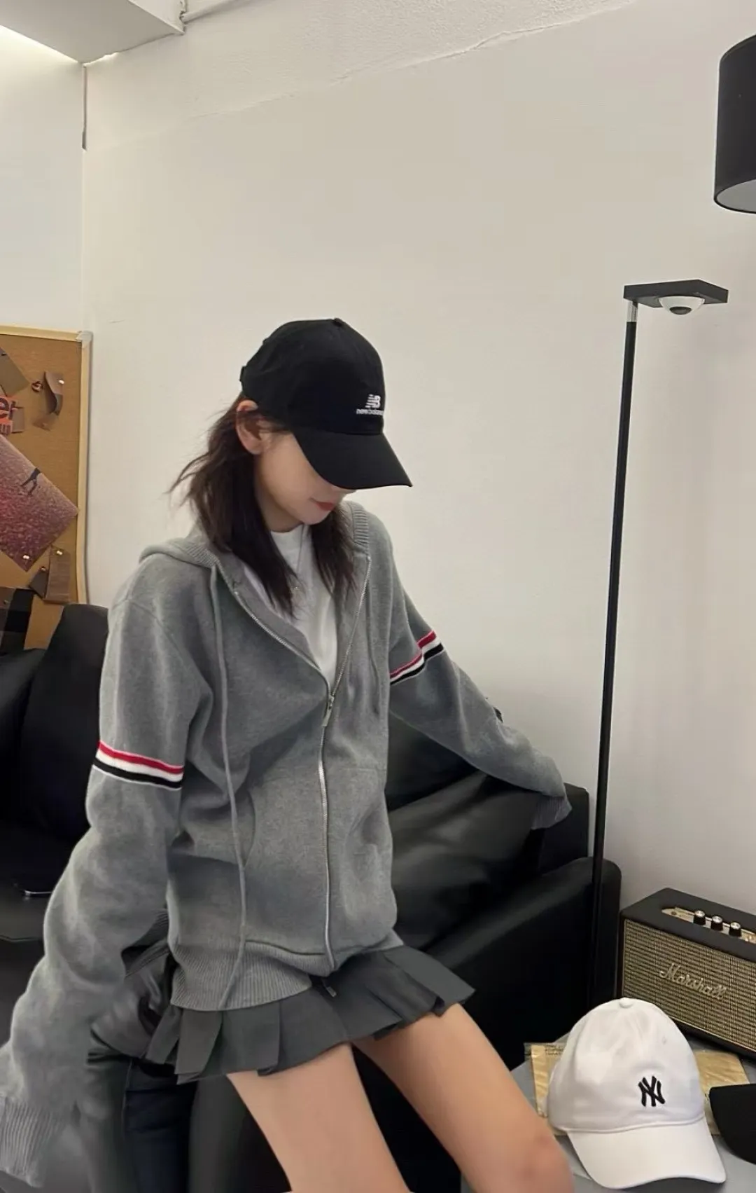Striped Wool-Blend Zip-Up Hoodie D25013062 — view 6