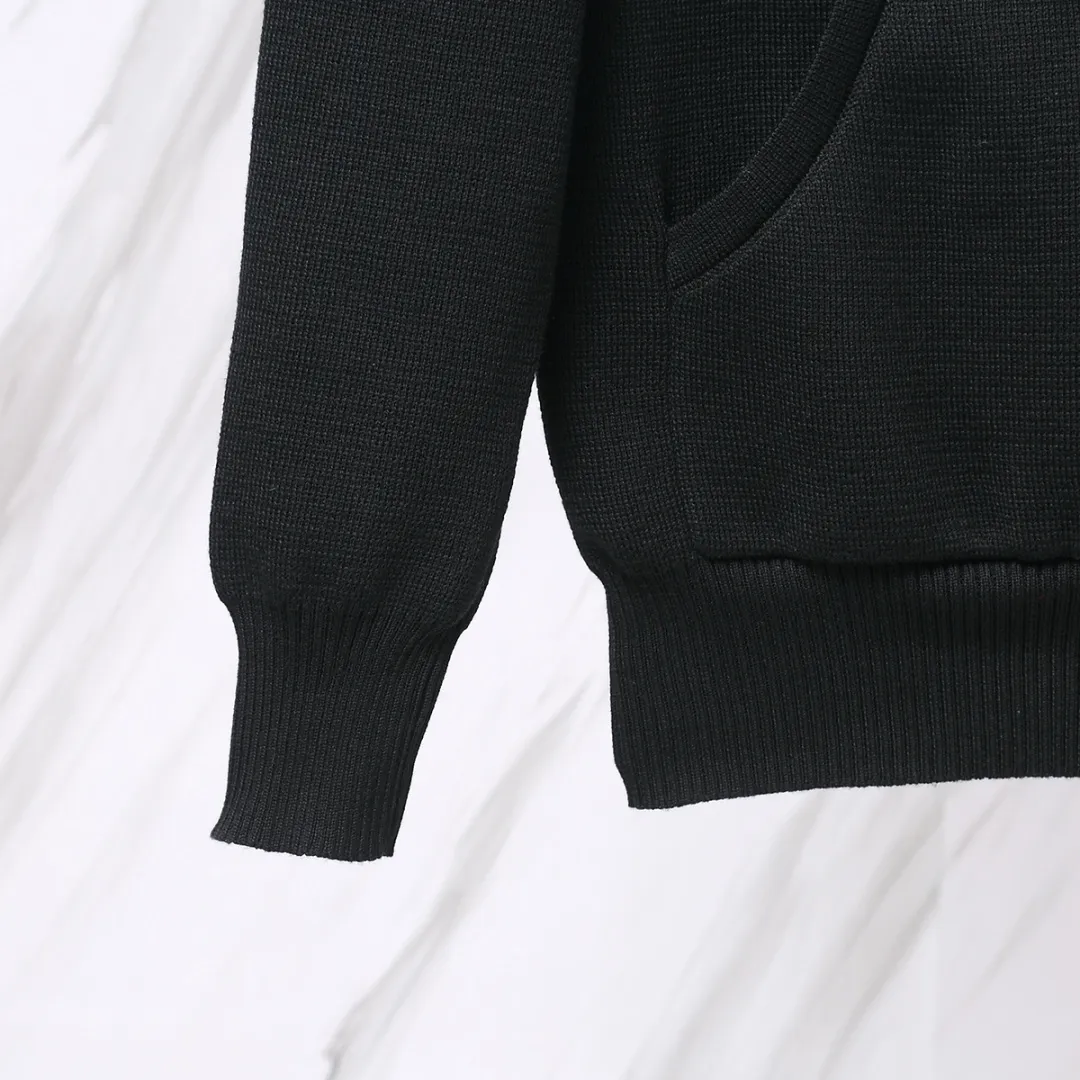 Striped Wool-Blend Zip-Up Knit Hoodie D25013063 — view 9