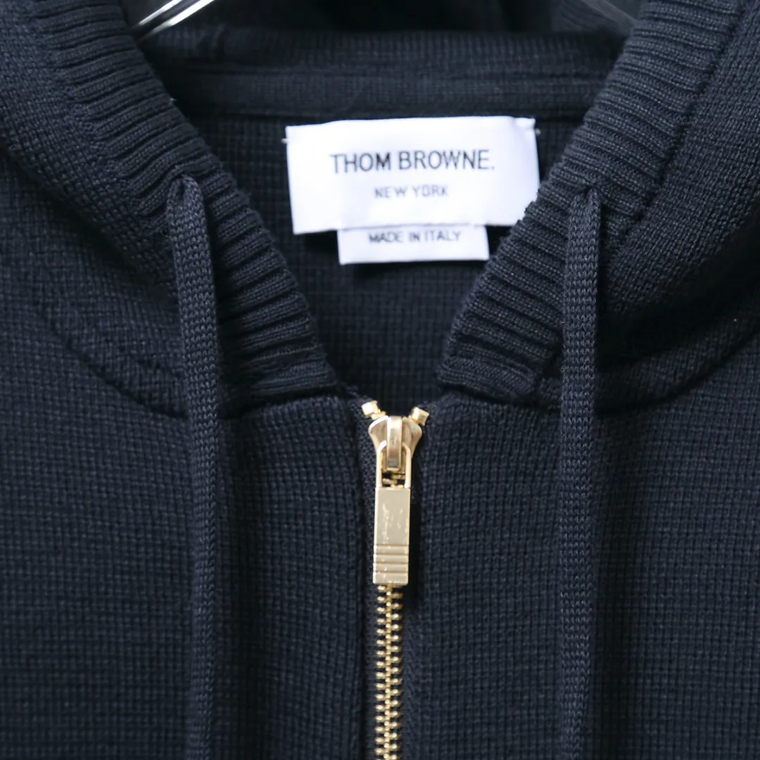Striped Wool-Blend Zip-Up Hoodie D25013064 — view 6