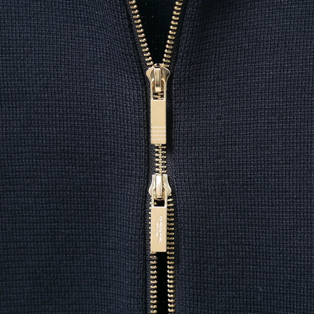 Striped Wool-Blend Zip-Up Hoodie D25013064 — view 9