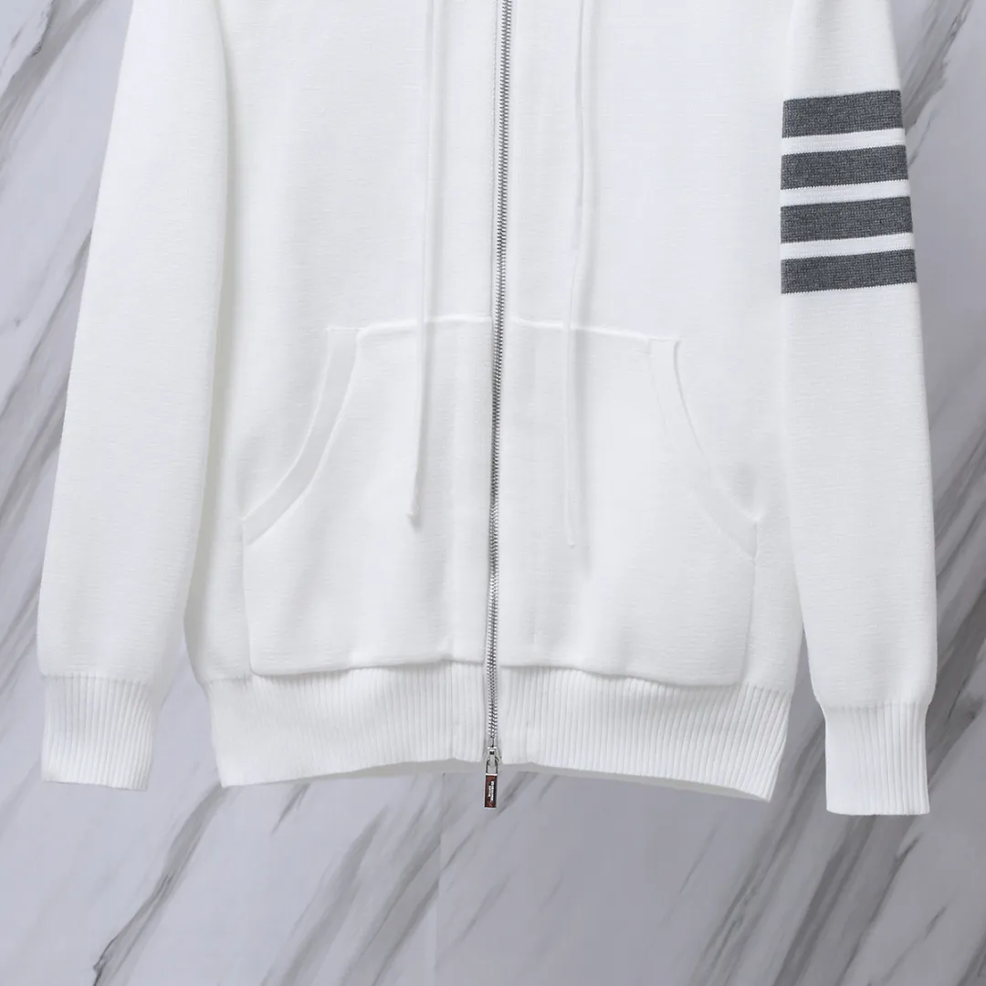 4-Bar Stripe Wool-Blend Zip-Up Hoodie D25013077 — view 5