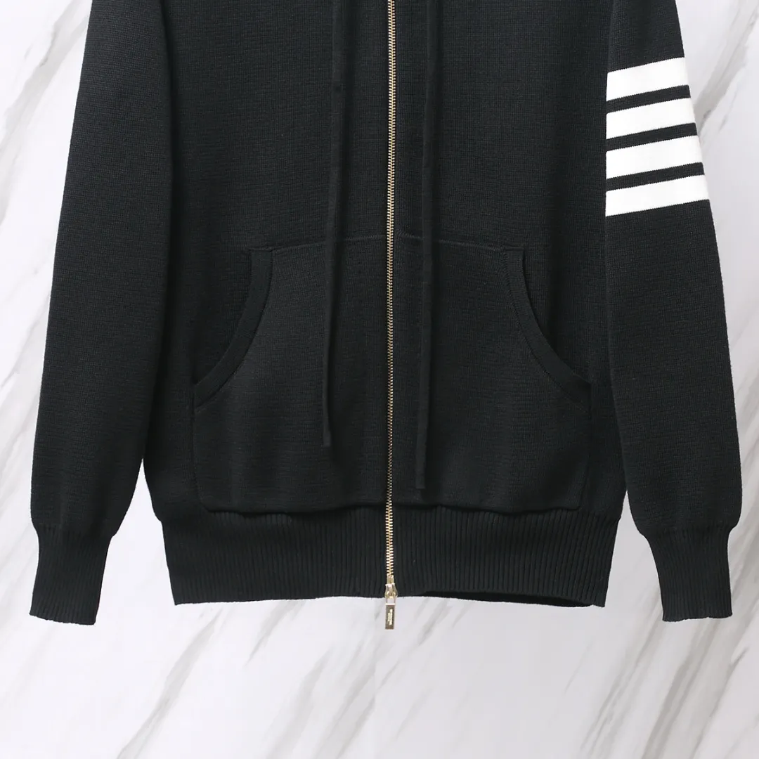 4-Bar Stripe Wool-Blend Zip-Up Hoodie D25013074 — view 5