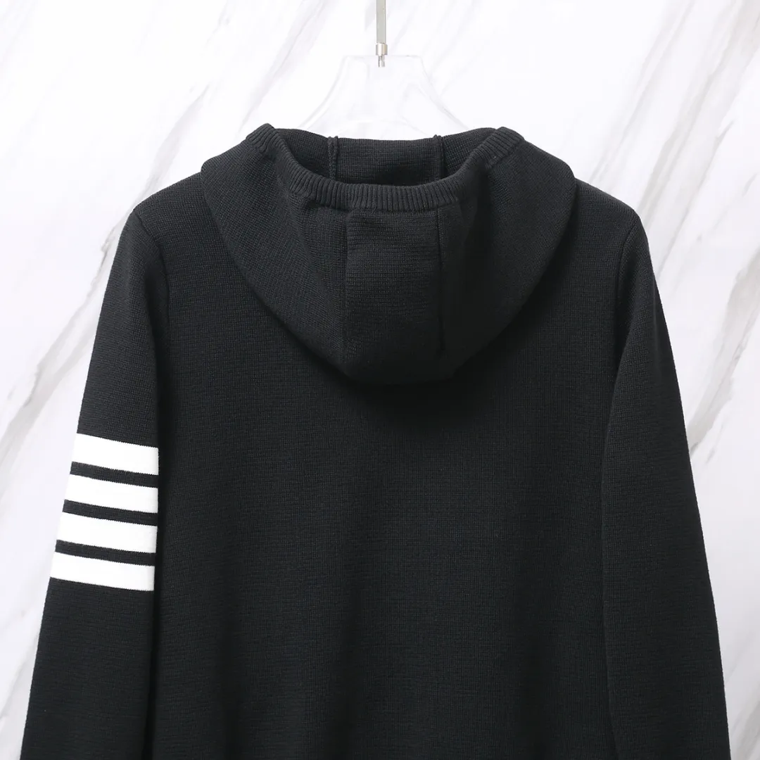 4-Bar Stripe Wool-Blend Zip-Up Hoodie D25013074 — view 7