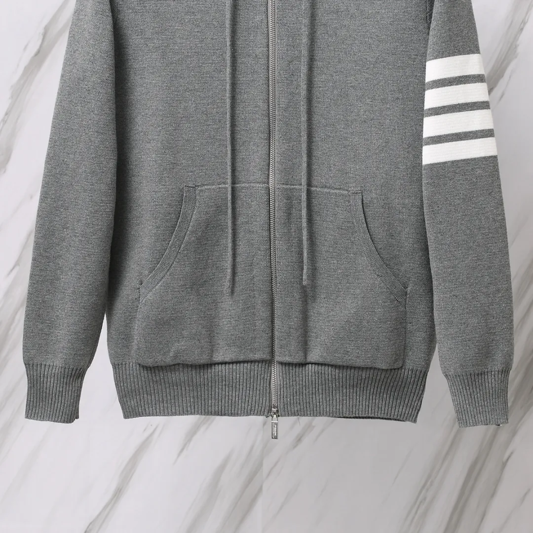 4-Bar Stripe Wool-Blend Zip-Up Hoodie D25013076 — view 5