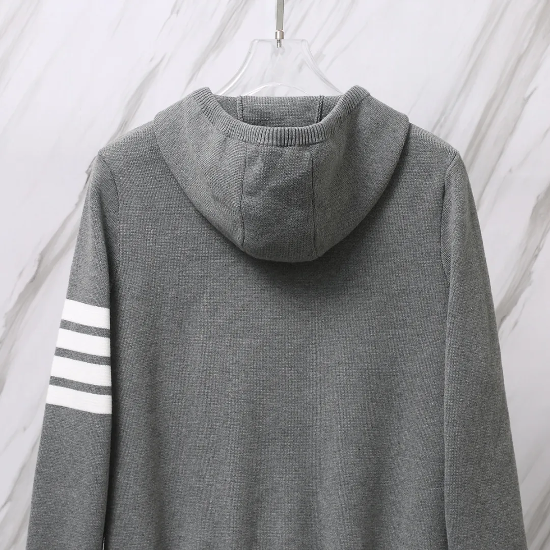4-Bar Stripe Wool-Blend Zip-Up Hoodie D25013076 — view 7