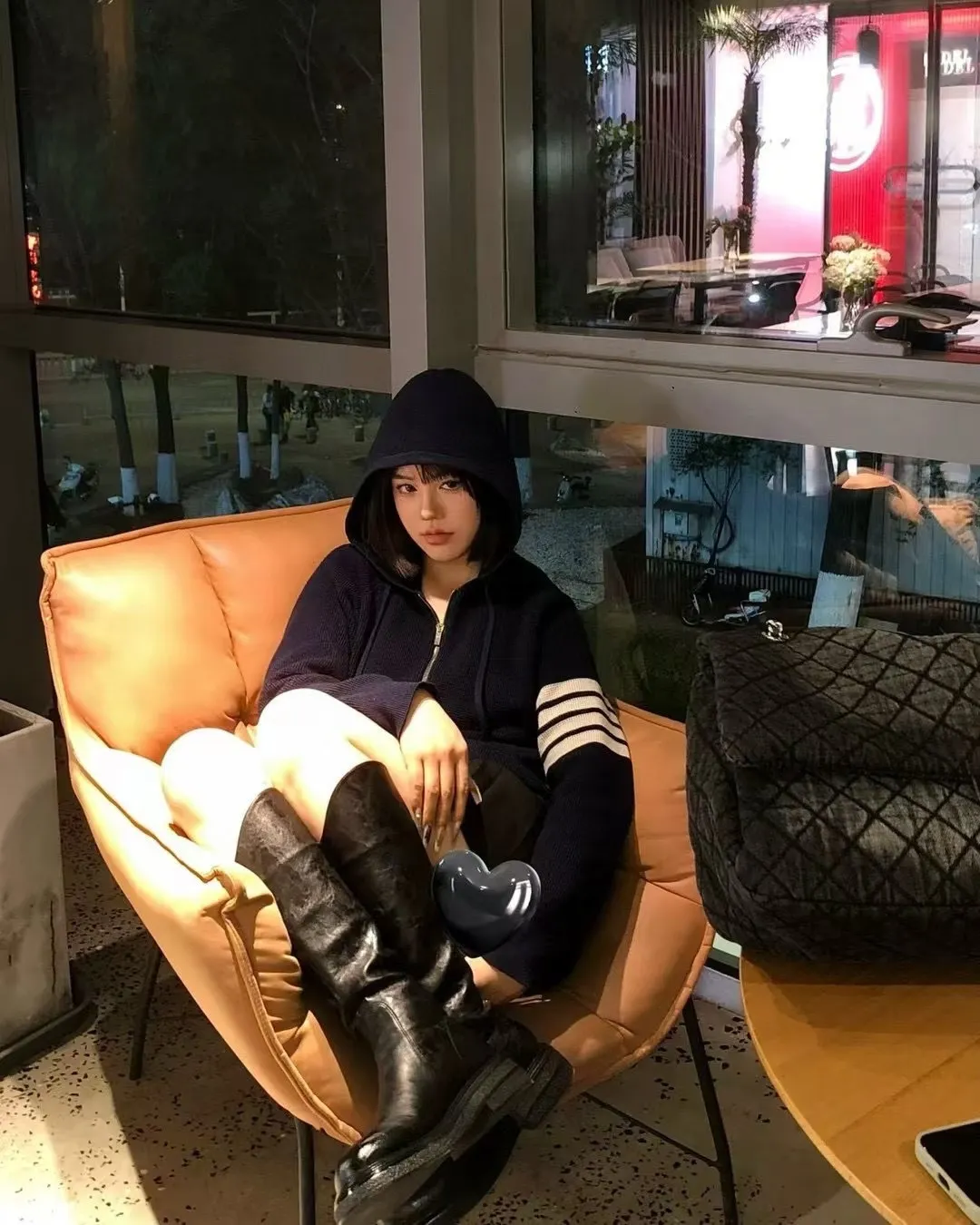 4-Bar Stripe Wool-Blend Zip-Up Hoodie D25013073 — view 5