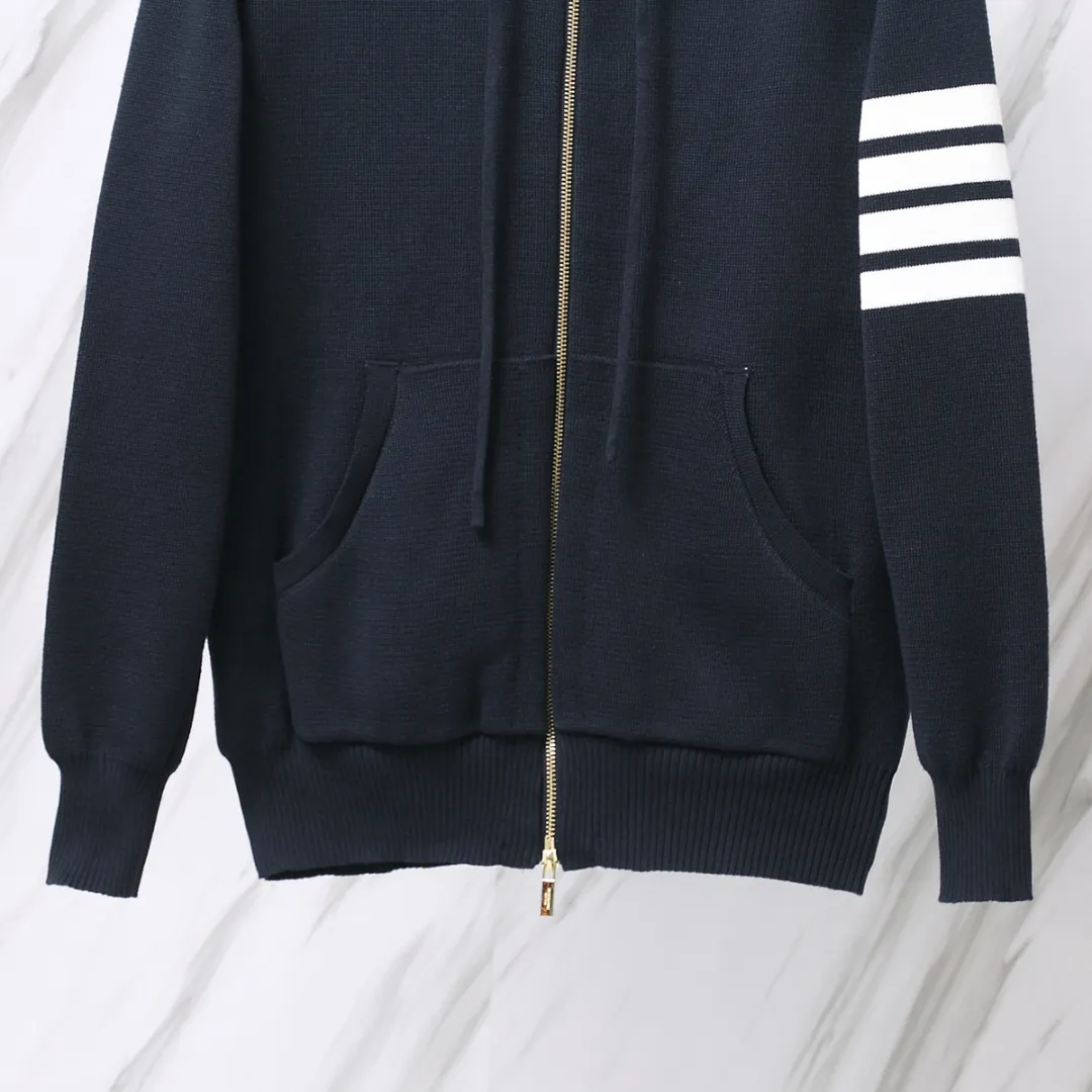 4-Bar Stripe Wool-Blend Zip-Up Hoodie D25013075 — view 6