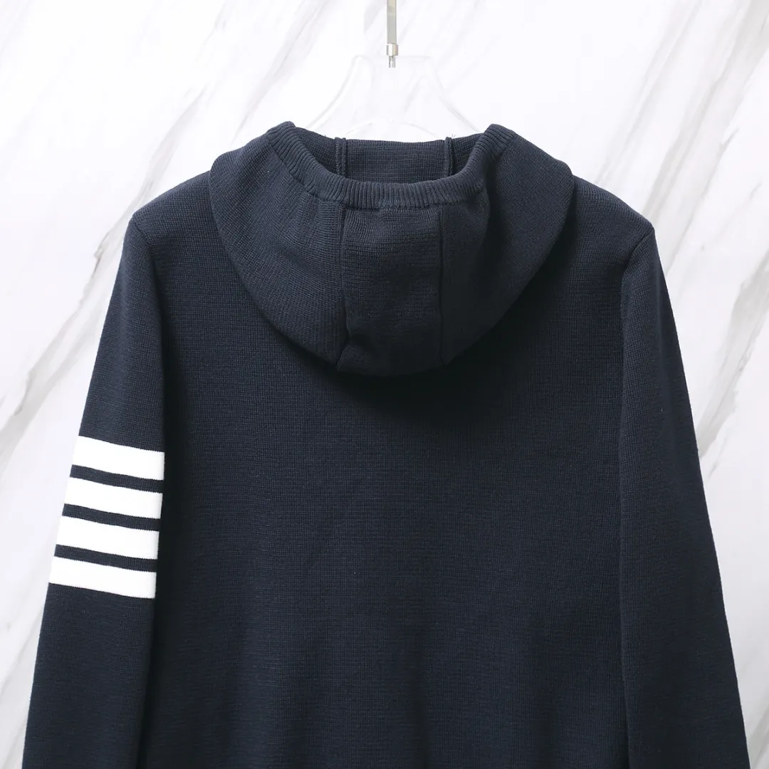 4-Bar Stripe Wool-Blend Zip-Up Hoodie D25013075 — view 7