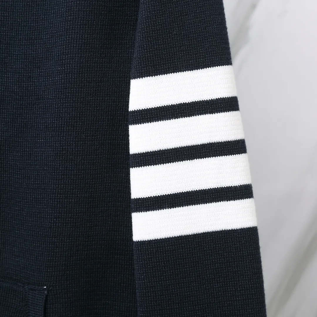 4-Bar Stripe Wool-Blend Zip-Up Hoodie D25013075 — view 8